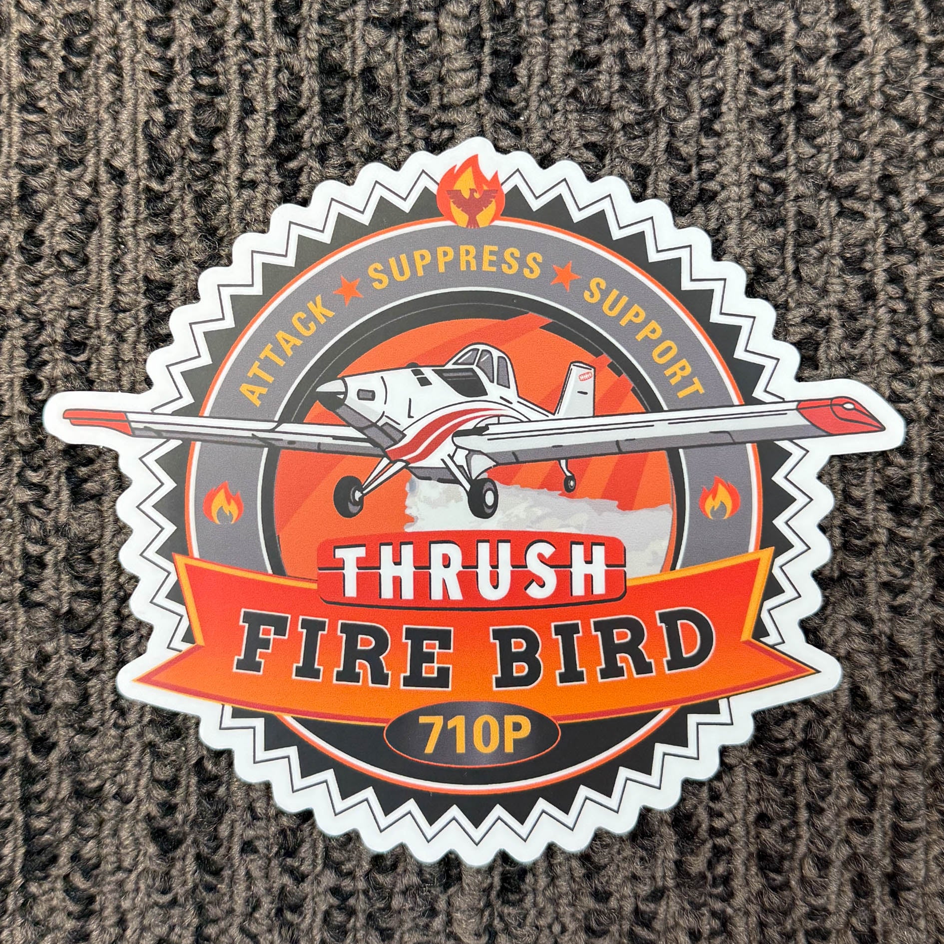 Thrush Fire Bird Sticker